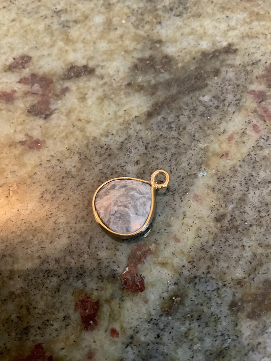 Grey Quartz Charm