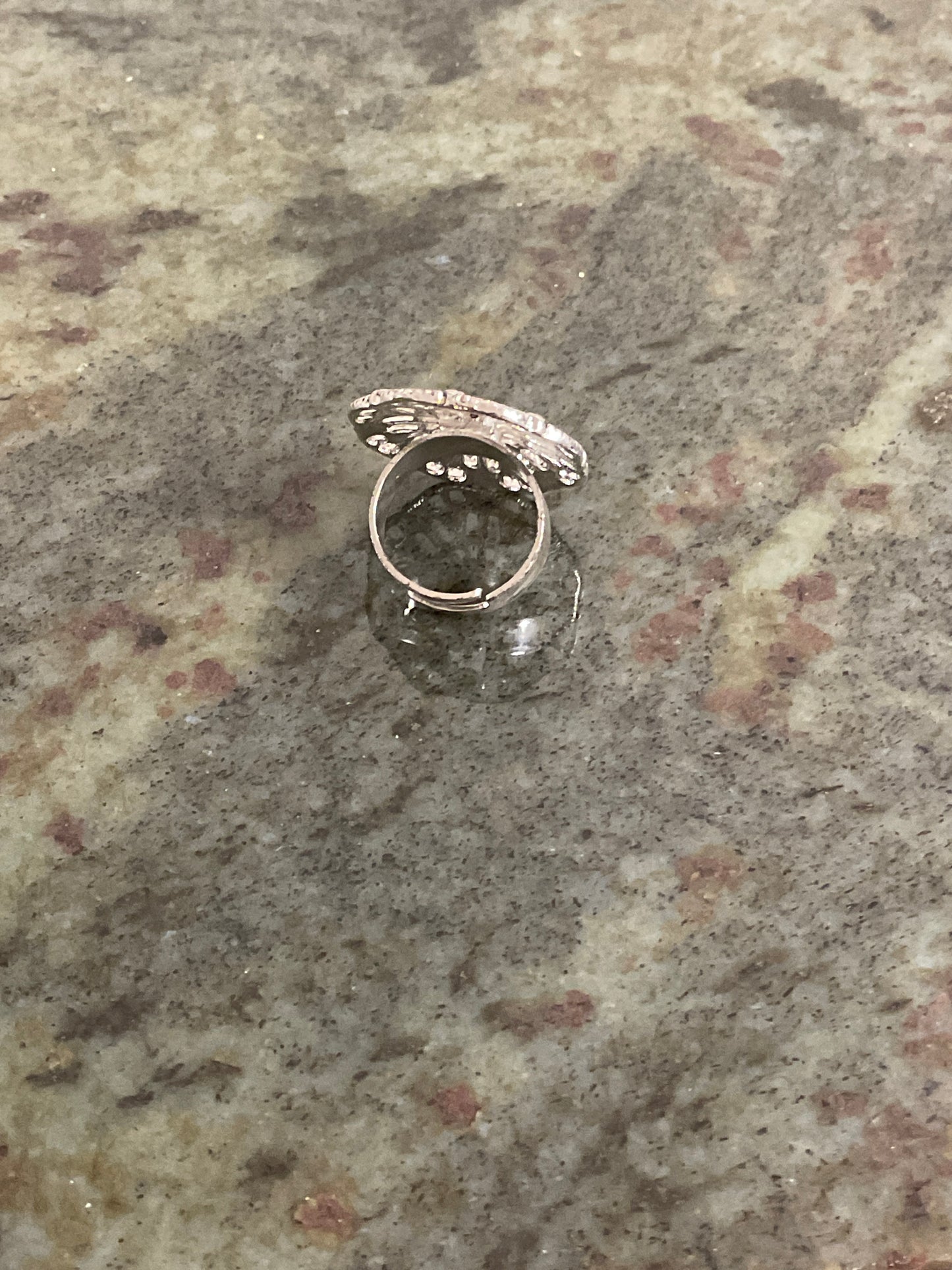 Vintage Silver Toned Adjustable Ring