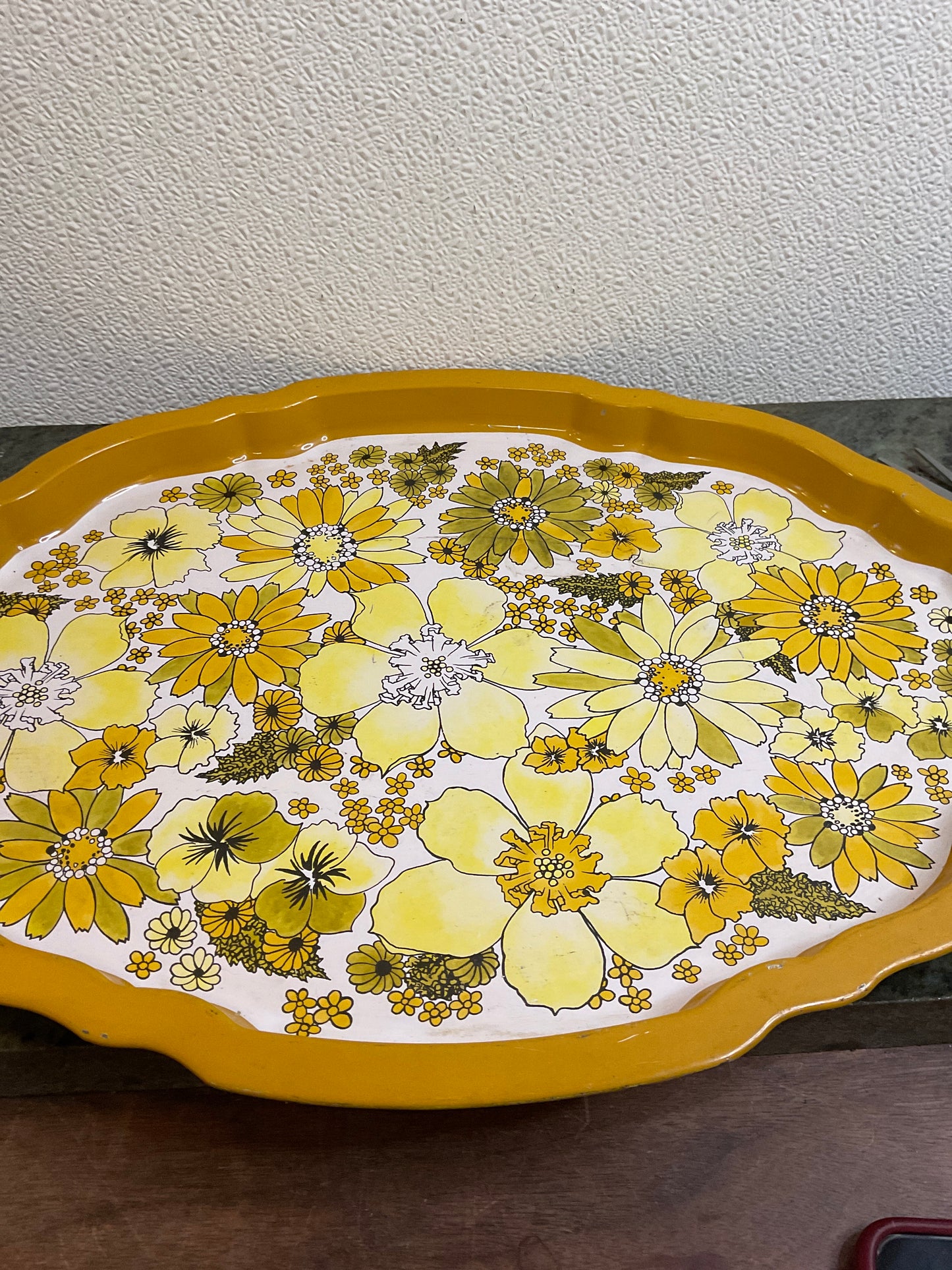 Yellow Baret Ware England Tray