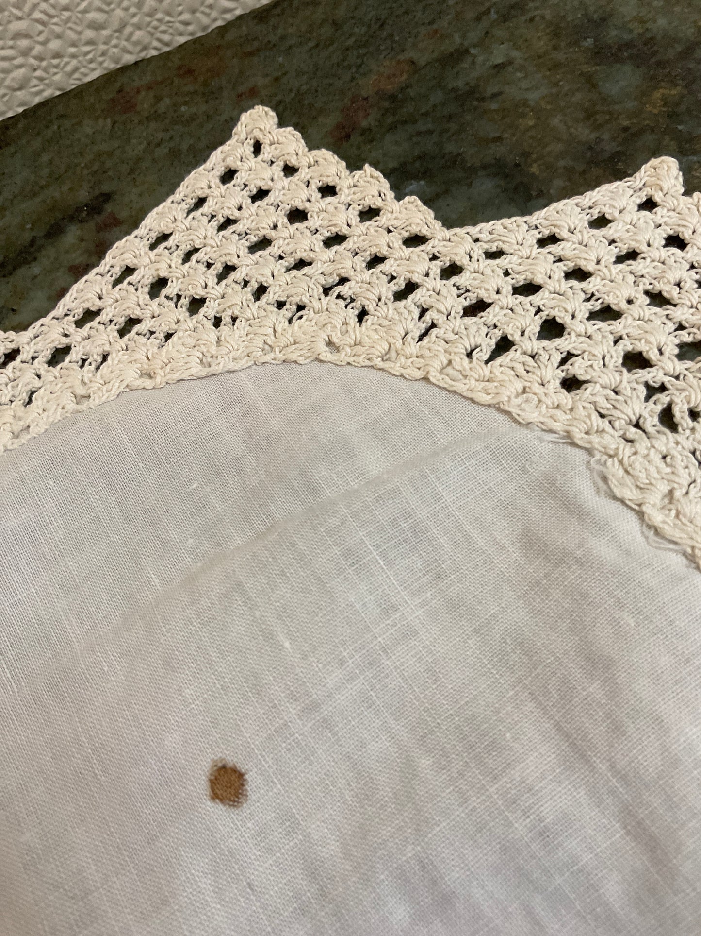 10.5” Star Doily with Cotton Cloth Center