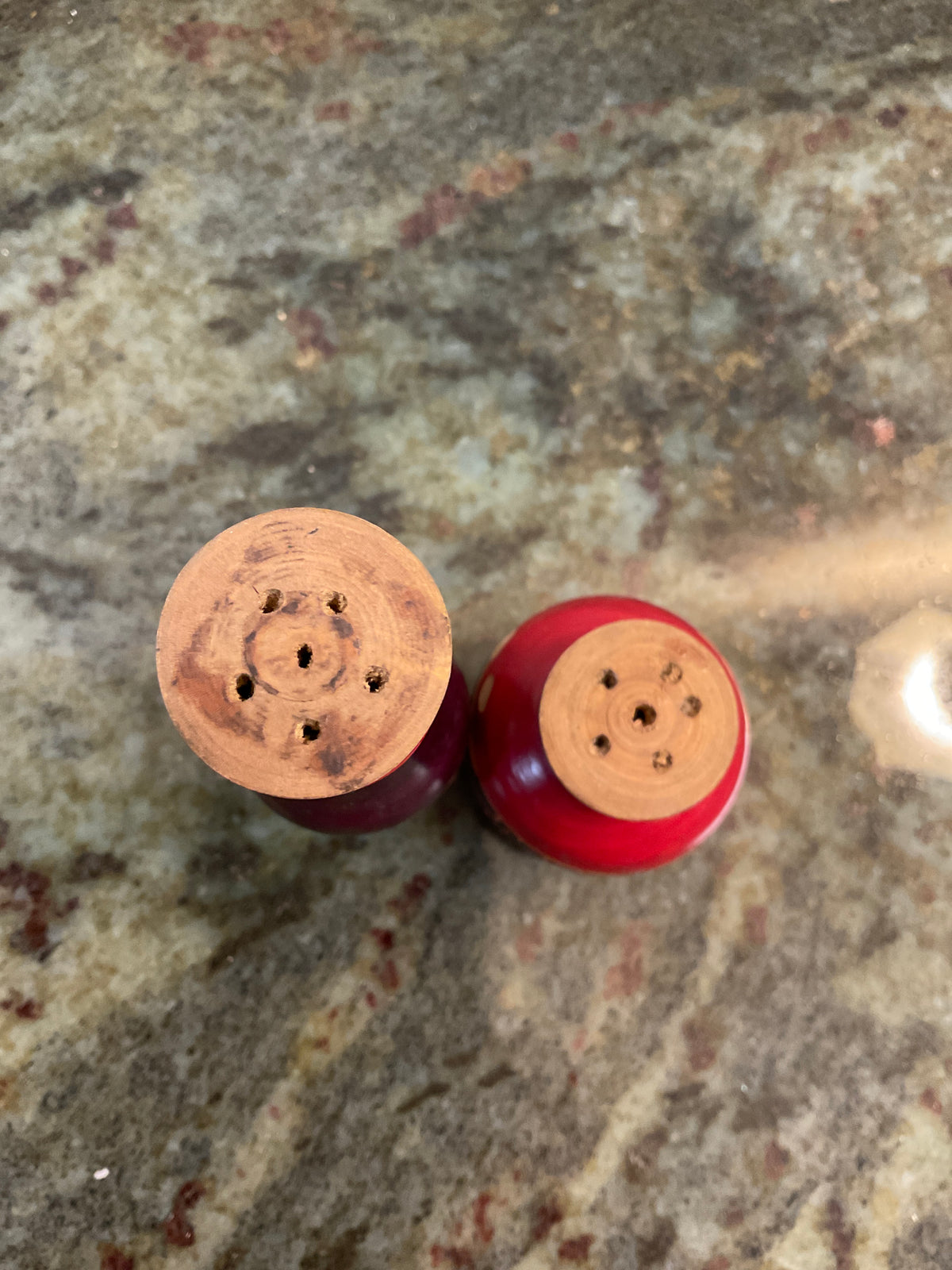 H d Carved and Painted Salt & Pepper Shakers