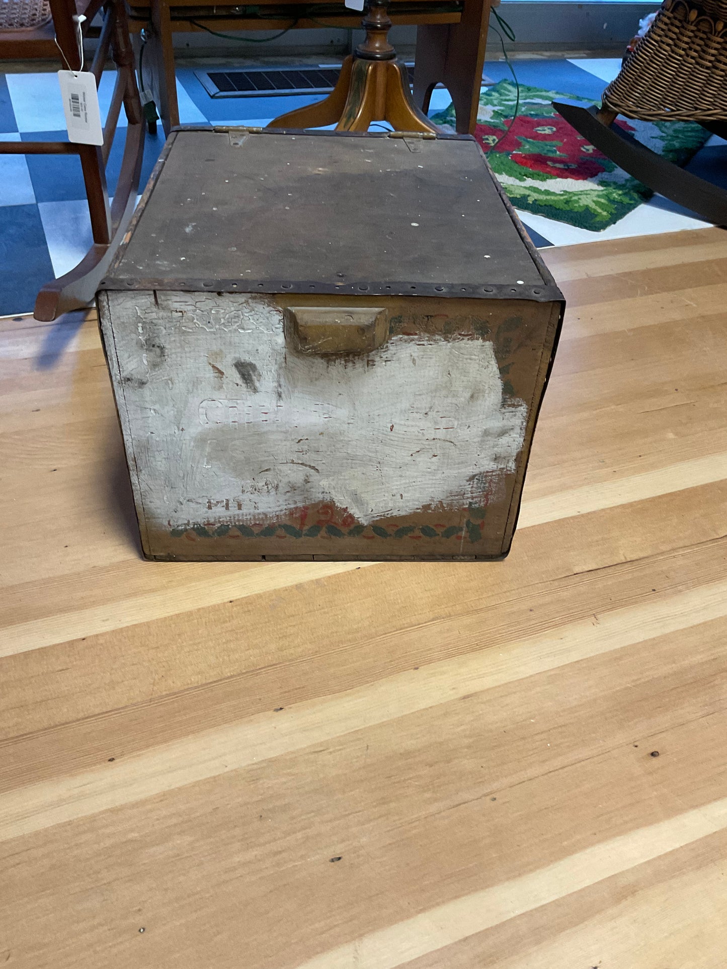 Vintage Wood Box with Hinges