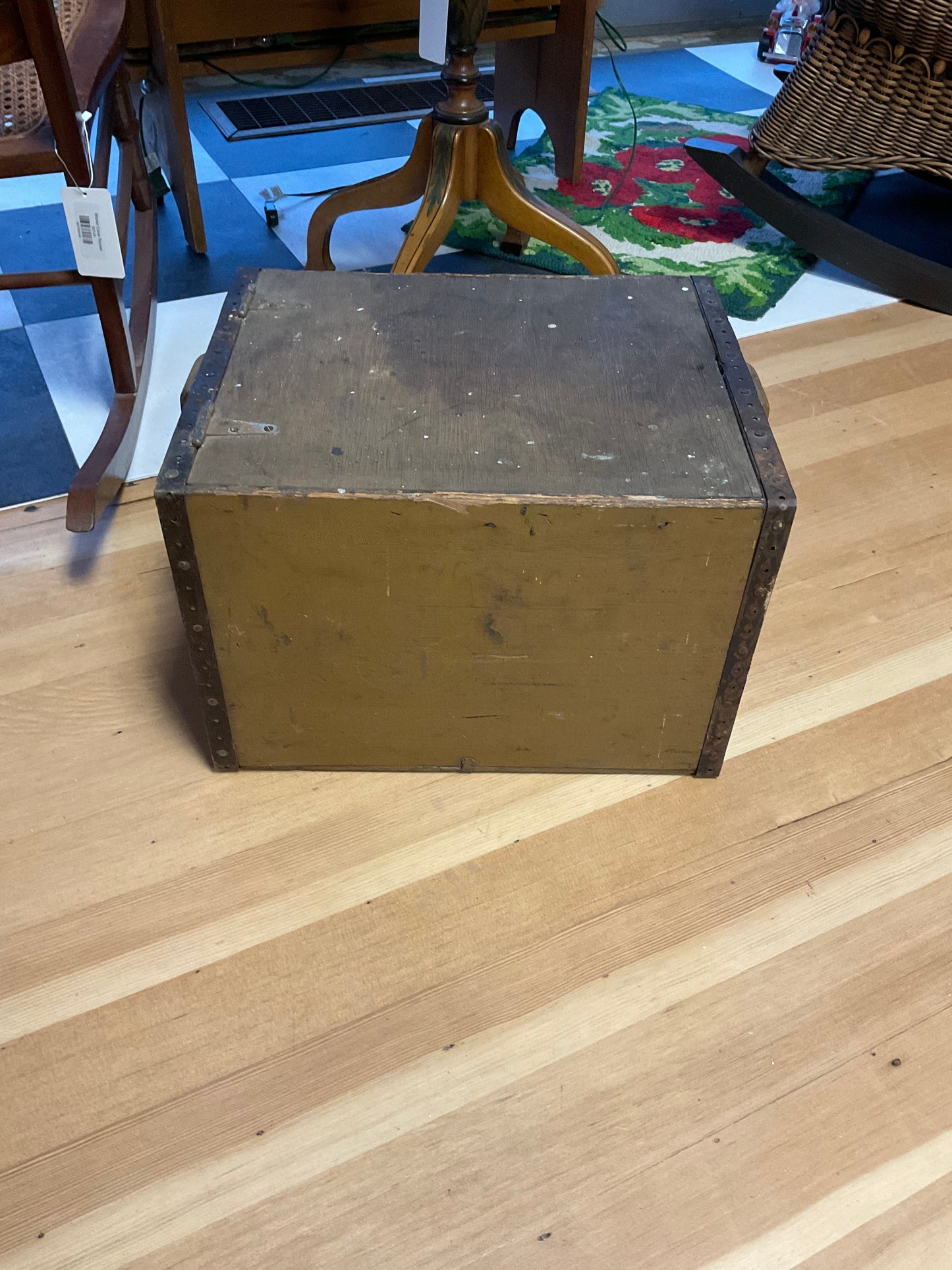 Vintage Wood Box with Hinges