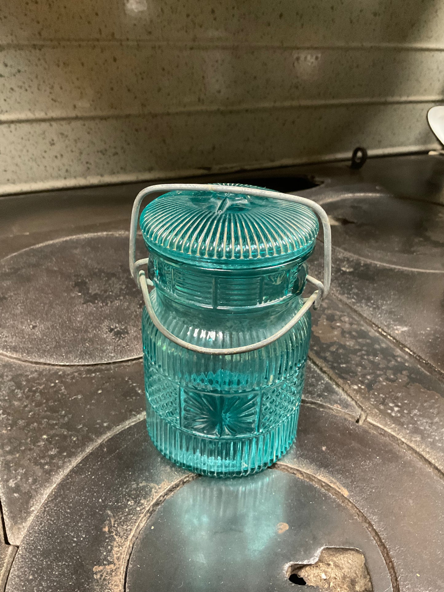 Avon Green Bale Jar