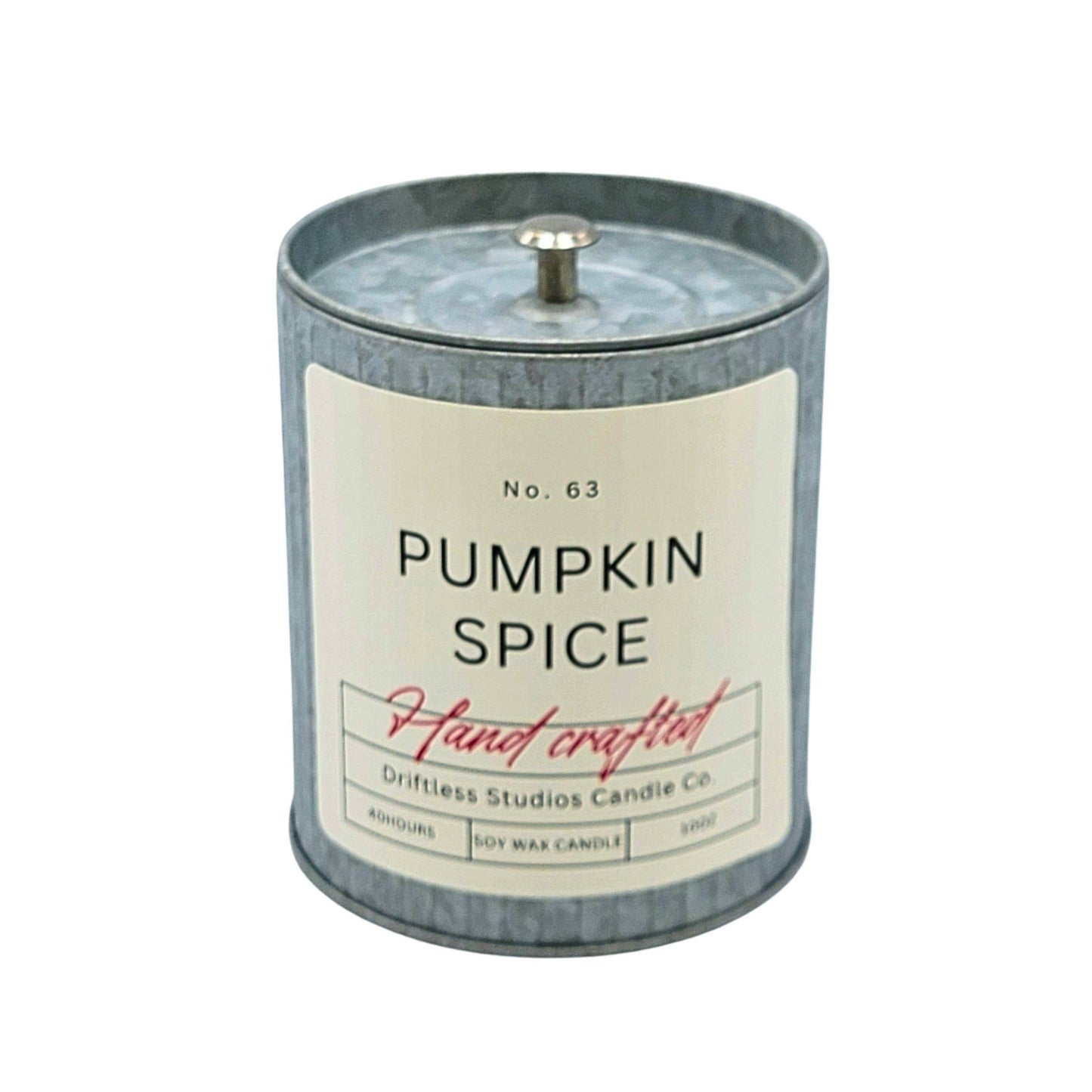Pumpkin Spice Tin Fall Decor Candle - Farmhouse Candles