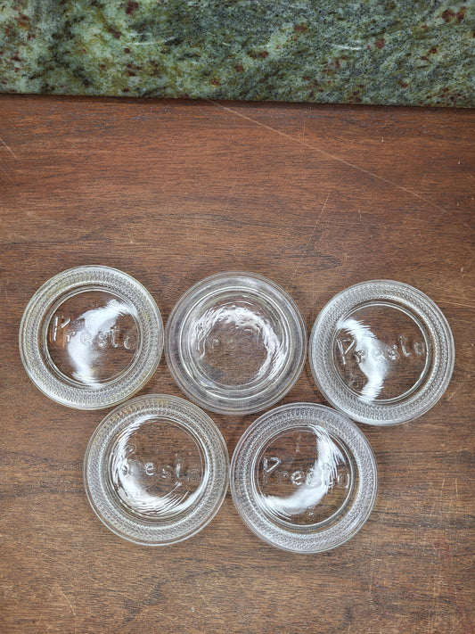 Vintage Presto Jar Lids Lot Of 5